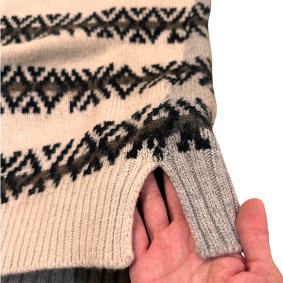 All Saints Catalina Wool Alpaca Blend Fair Isle Style Pullover Knit Sweater, S - Picture 6 of 10
